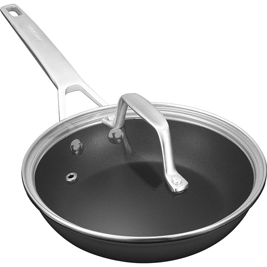 18 frying pan with lid hard ash/18